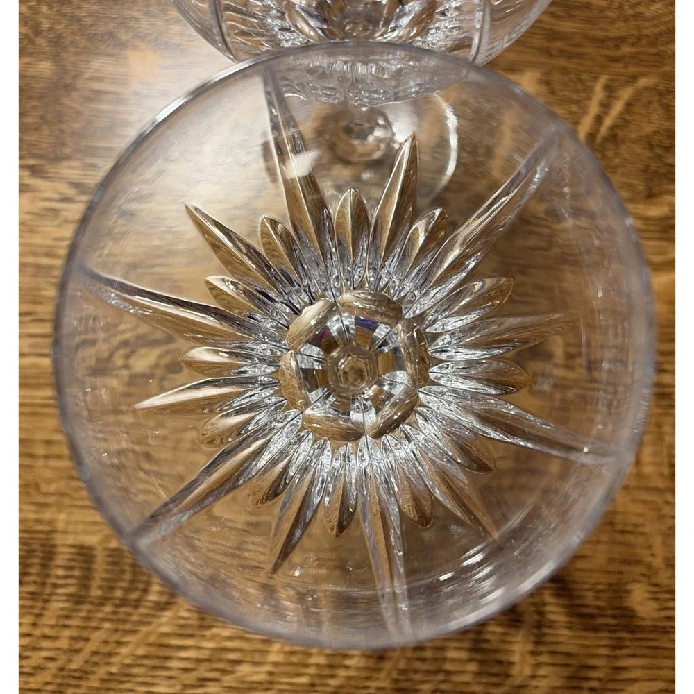 Mikasa Crystal Arctic Lights TWO Grand Goblets 9" - Picture 4 of 9